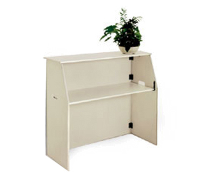 Maywood ML6PORTBARWHT 72" W x 42" H x 18" D White Plastic Laminated 5/8" Plywood Top Frosty White Portable Bar