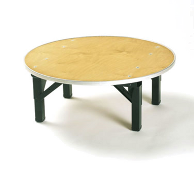 Maywood DPORIG24RDRISER 24" Dia. 12" High Metal Glide Caps Std Single-Deck Round Top Original Table Riser