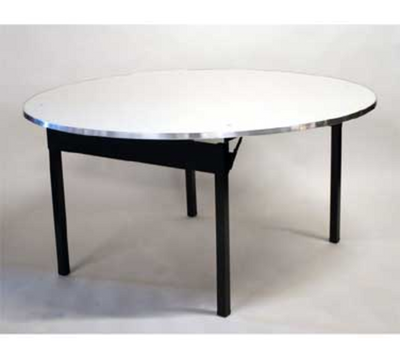 Maywood DFORIG66RD 66" W x 30" H White Plywood Round Top Original Folding Table