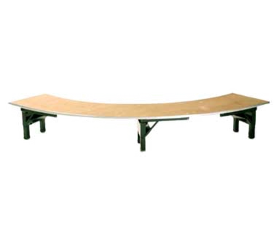 Maywood DPORIG9615CRRIS 96" Radius 15" Wide 12" High Metal Glide Caps Std Single-Deck Original Table Riser