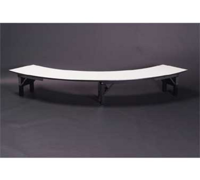 Maywood DLORIG6015CRRIS 60" Radius 15" Wide 12" High Metal Glide Caps Std Single-Deck Original Table Riser