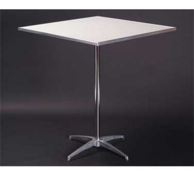 Maywood MF36SQPED42 36" W x 42" H White Plywood Square Top Standard Pedestal Table