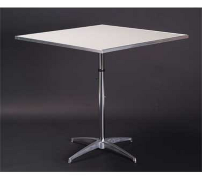 Maywood MF30SQPEDADJ 30&quot; W x 42 H White Plywood Square Top Standard Pedestal Table