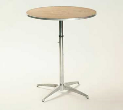 Maywood MP24RDPEDADJ 24" W x 42" H Plywood Round Top Standard Pedestal Table