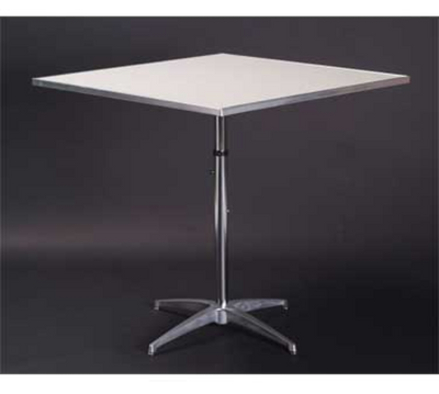 Maywood MF36SQPEDADJ 36&quot; W x 42 H White Plywood Square Top Standard Pedestal Table