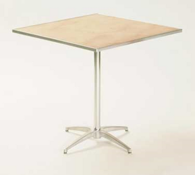 Maywood MP30SQPED30 30" W x 30" H Plywood Square Top Standard Pedestal Table