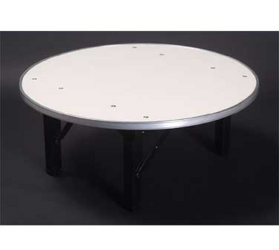 Maywood DFORIG30RDRISER 12" High Metal Glide Caps Std Channel Aluminum Edge 30" Dia. Single-Deck Round Top Original Table Riser