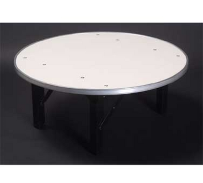 Maywood DFORIG30RDRISER 12" High Metal Glide Caps Std Channel Aluminum Edge 30" Dia. Single-Deck Round Top Original Table Riser