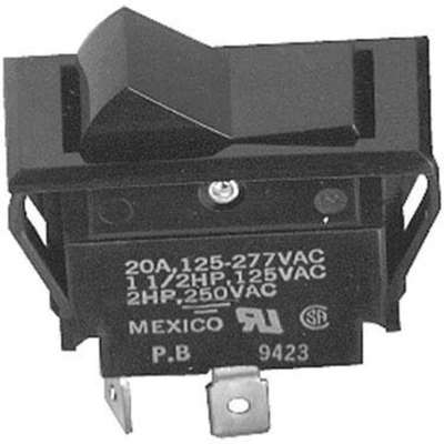 AllPoints 42-1027 Black 0.25" Tab Terminal ON and OFF Rocker Switch