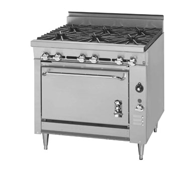 Montague 136-5 Legend 36" Heavy Duty Natural Gas Range with 6 Burners - 220,000 BTU