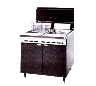 Montague Rf240 Natural Gas Stainless Steel Heavy-Duty Fryer Range Match - 220,000 BTU