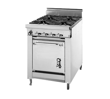 Montague 124-S-NG 24" Natural Gas Heavy Duty Range - 20,000 BTU