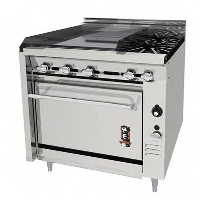 Montague 136-7PL-LP 36" Liquid Propane Heavy Duty Range - 130,000 BTU