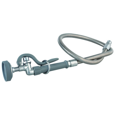 T&amp;S Brass B-0100 Pre-Rinse Spray Automatic Shut Off Valve With Spray Head 44"