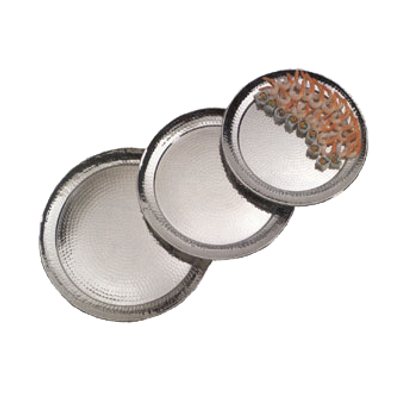 American Metalcraft HMRST2001 20&quot; Stainless Steel Round Serving Tray