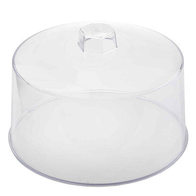 TableCraft Products 421 12" Dia. x 7 1/2"H Styrene Plastic Handle Cake Cover