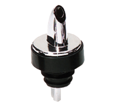 TableCraft Products 671 Black Collar Chrome Plated Spout Plastic Cash & Carry Free Flow Pourer