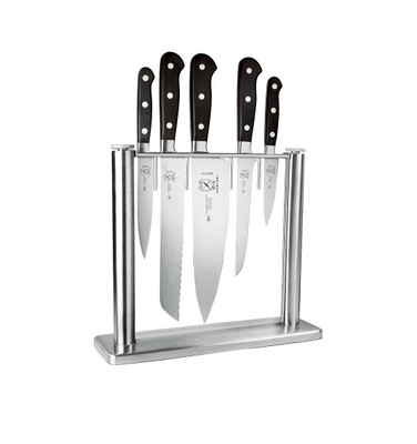 Mercer M23500 Renaissance 6 Piece Black Forged High Carbon Stainless Steel Knife Block