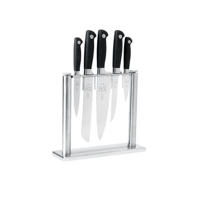 Mercer M20000 Genesis 6 Piece Black Forged High Carbon Stainless Steel Knife Block Set
