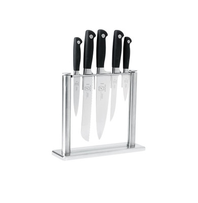 Mercer M20000 Genesis 6 Piece Black Forged High Carbon Stainless Steel Knife Block Set