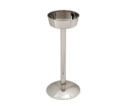 Vollrath 47621 8.63" D x 23.63" H Stainless Steel Weighted Base Wine Bucket Stand for Double Bucket