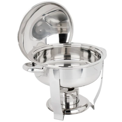 Vollrath 46503 4 Qt. Stainless Steel Orion Oval Chafer With Stand