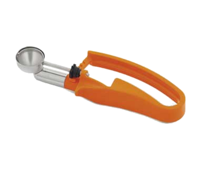 Vollrath 47404 .33 Oz. Orange Stainless Steel Scoop &amp; Shaft #100 Disher
