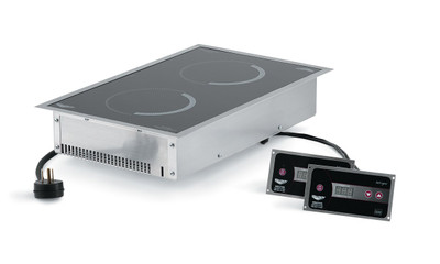 Vollrath 69524 17 3/8" W x 27 7/8" D x 5 1/8" H Front-to-Back Dual Hob Drop-In Professional Series Induction Range - 208/240V 5-5.8kW