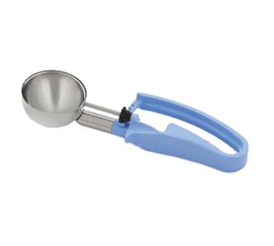 Vollrath 47394 2.4 Oz. Sky Blue Stainless Steel Scoop &amp; Shaft #14 Disher