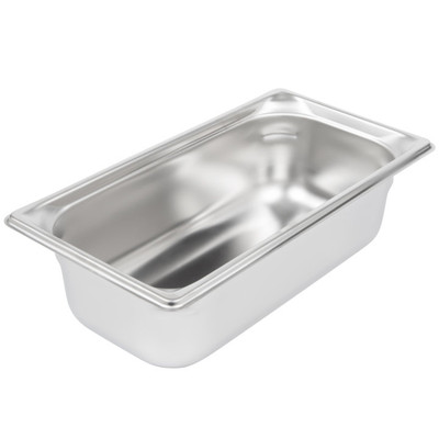 Vollrath 90342 3.9 Qt. 22 Gauge Stainless Steel Super Pan 3 1/3 GN Food Pan