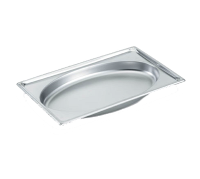 Vollrath 3101015 3.9 Qt. 22 Gauge Stainless Steel Stackable Super Pan Super Shape Full Oval Pan