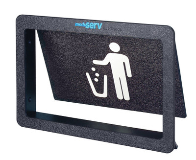 Vollrath MT-1 Plastic White Imprint Symbol Flush-Mount Small Trash Receptacle Door