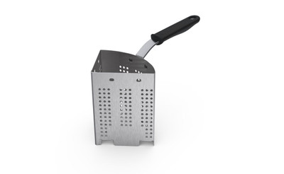 Vollrath 682112B 2.5 Qt. Stainless Steel Trivent Silicone Insulated Handle Pasta Basket Insert