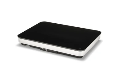 Vollrath 5950880 23" W x 16" D x 3 1/16" H Black Tempered Ceramic Glass Top With Natural Base Countertop Mirage Induction Buffet Warmer - 120 Volts 375 Watts