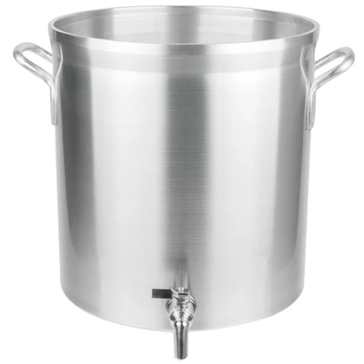 Vollrath 68641 40 Quarts 2 Ga. With Faucet Heavy Duty Aluminum Natural Classic Select Stock Pot