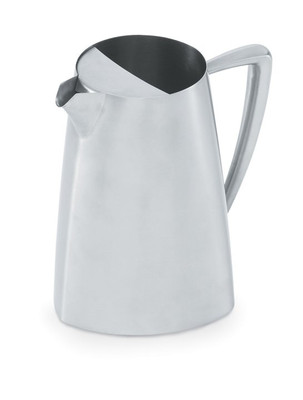 Vollrath 46306 2.3 Qt. Satin Stainless Steel Triennium Water Pitcher With Ice Guard