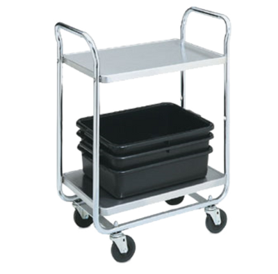 Vollrath 97160 28" L x 16" W x 36" H 400 Lb. 4" Casters Chrome Plated Utility Cart