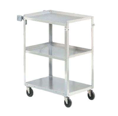 Vollrath 97125 27 1/2" L x 15 1/2" W x 32 5/8" H 400 Lb Stainless Steel 3-Shelf Utility Cart