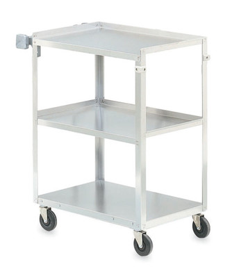 Vollrath 97125 27 1/2" L x 15 1/2" W x 32 5/8" H 400 Lb Stainless Steel 3-Shelf Utility Cart