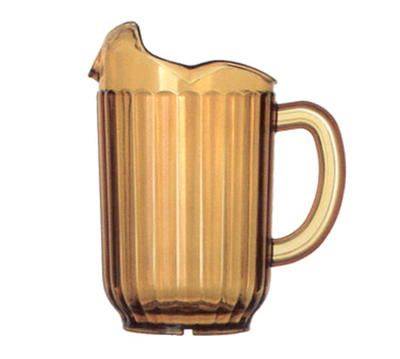 Vollrath 6010-16 60 Oz. Top Diameter 5.75&quot; Bottom Diameter 3.625 Amber Polycarbonate Tuffex Deluxe Three-Lipped Pitcher