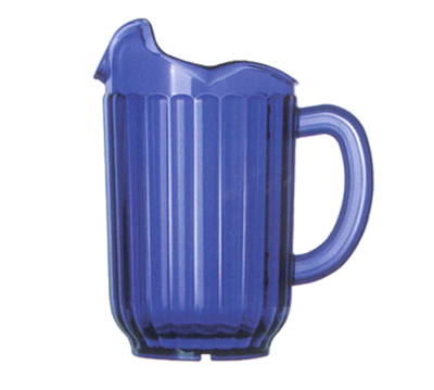 Vollrath 6010-44 60 Oz. Top Diameter 5.75&quot; Bottom Diameter 3.625&quot; Cobalt Polycarbonate Tuffex Deluxe Three-Lipped Pitcher