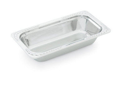 Vollrath 8231120 13 1/16" W x 7" D x 2 1/2" H 1.9 Qt. 1/3 Size 18/8 High-Polished Stainless Steel Construction Miramar Decorative Pan