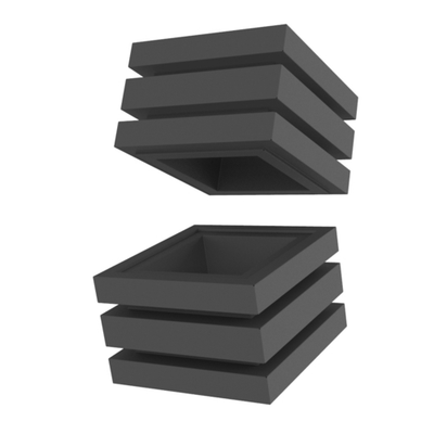 Vollrath V904600 Black Wood Cubic Stackable Support Cube with Lid