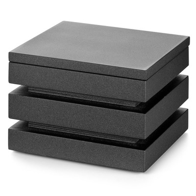 Vollrath V904600 Black Wood Cubic Stackable Support Cube with Lid