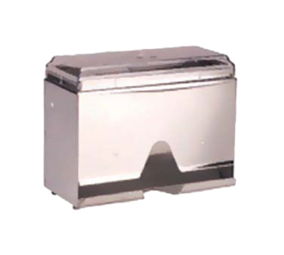 Vollrath 3815-28 9" L x 4" W x 7" H Stainless Steel Heavy Gauge Metal Housing With Plastic Lid & Dispensing Bar Wrapped Single-Sided Straw Boss Jr. Dispenser