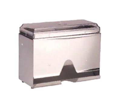 Vollrath 3815-28 9" L x 4" W x 7" H Stainless Steel Heavy Gauge Metal Housing With Plastic Lid & Dispensing Bar Wrapped Single-Sided Straw Boss Jr. Dispenser