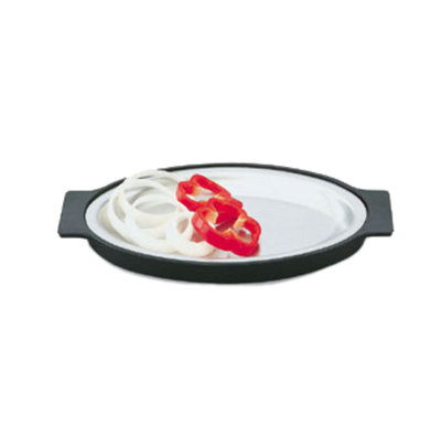 Vollrath 81180 7 3/4" W x 11 3/4" L Stainless Steel Platter Only for 81170 Oval Steak Platter