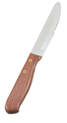 Vollrath 48148 9.88" Overall Length Jumbo Wood Handle Steak Knife