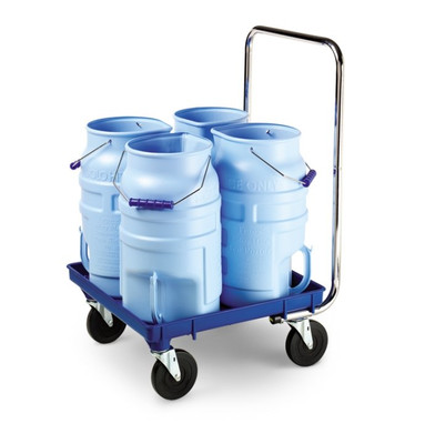 Vollrath 1697-44 Blue Platform Design Single-Stack 5" Casters Copolymer Construction No Handle Rack-Master Dolly Base