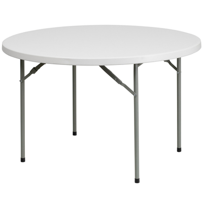 Flash Furniture RB-48R-GG Round 48" Dia. X 29" H 500 Lb. Static Load Capacity Waterproof Folding Table